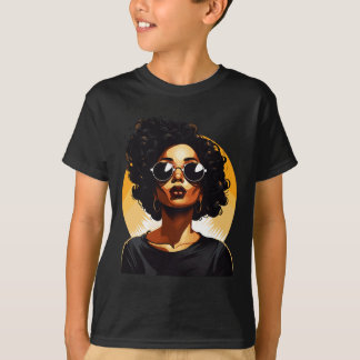Schwarze Geschichts-T-Shirts für Frauen, die stolz T-Shirt
