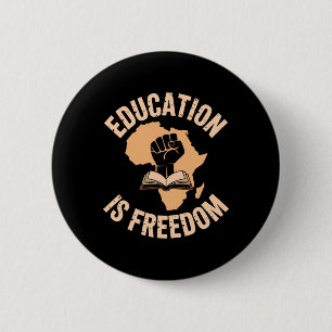 Schwarze Geschichtsausbildung ist Freiheitsbücher  Button