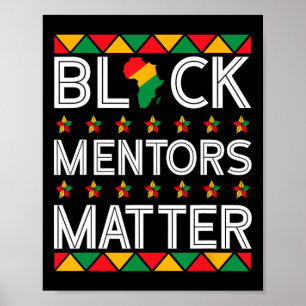 Schwarze Geschichtsmonat Mentoren Problem Afroamer Poster