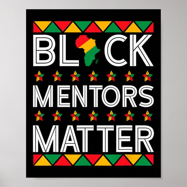 Schwarze Geschichtsmonat Mentoren Problem Afroamer Poster (Vorne)