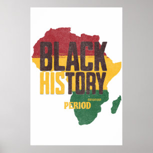 Schwarze Geschichtsperiode Afrika Karte Homeschool Poster
