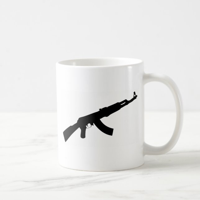 schwarze Gewehr ak 47 Ikone Kaffeetasse (Rechts)
