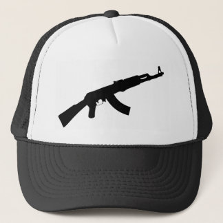 schwarze Gewehr ak 47 Ikone Truckerkappe