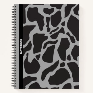 SCHWARZE GIRAFFE-DRUCKE NOTIZBUCH