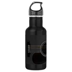 Schwarze Gitarre Trinkflasche