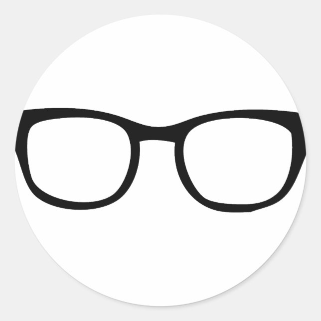 schwarze Glasikone Runder Aufkleber (Vorderseite)
