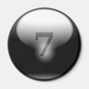 Schwarze glückliche 7 magnet