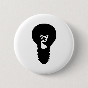 schwarze Glühlampeikone Button