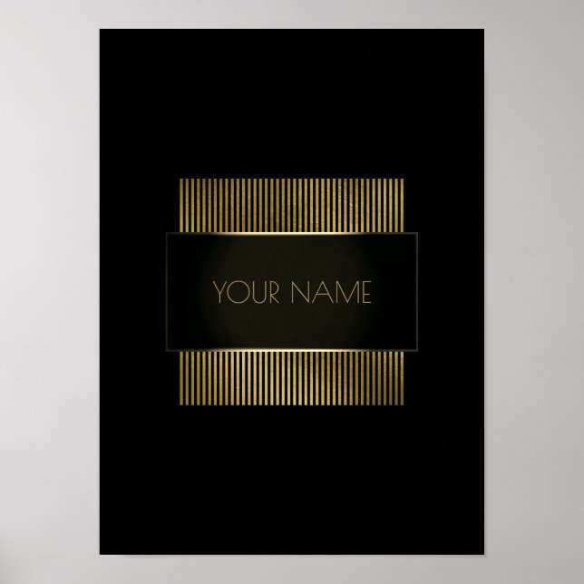 Schwarze Gold-Konzeptgrösse Poster (Vorne)