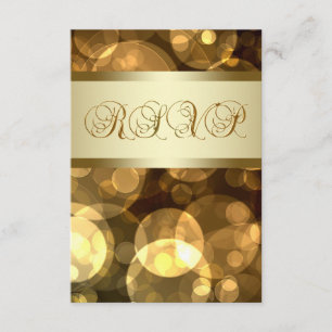 Schwarze Goldblasen RSVP Karte