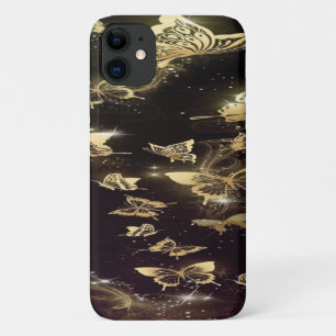 Schwarze Goldbutterfliegen Case Mate Barely There