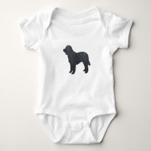Schwarze Goldendoodle / Labradoodle Artwork Baby Strampler