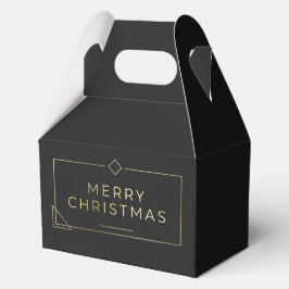 Schwarze & goldene Art Deco Weihnachtsgeschenktüte Geschenkschachtel