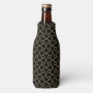 Schwarze, goldene Effekt Islamische Muster Flasche Flaschenkühler