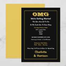 Schwarze Goldene Informelle Hochzeit
