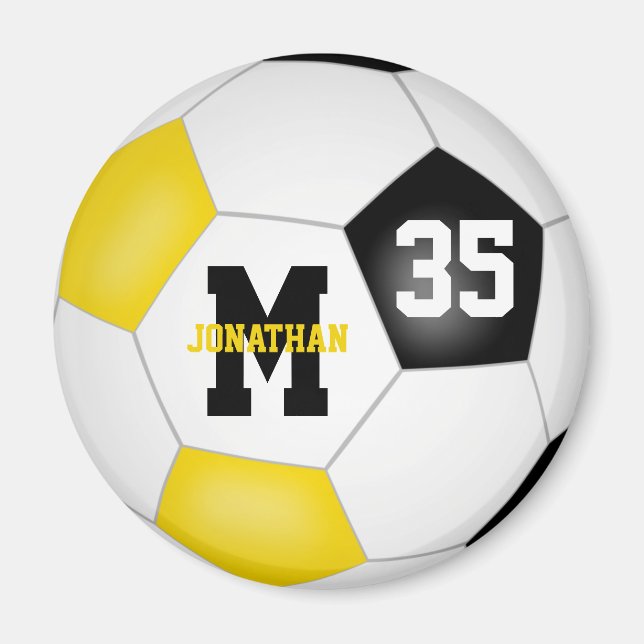 Schwarze goldene Jungs, Girls in der Fußballmannsc Magnet (Vorne)
