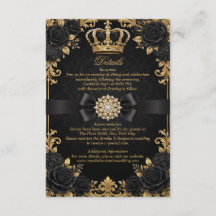 Schwarze Goldene Königskrone Elegante Hochzeit