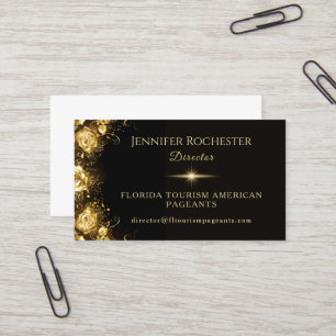 Schwarze & Goldene Luxus-Wettbewerbs-Vizitkarte Visitenkarte