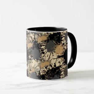 Schwarze & Goldene Marmor-Tasse — Kunst trifft Ele Tasse