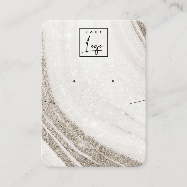 Schwarze goldene Marmorplatte Visitenkarte (Vorderseite)