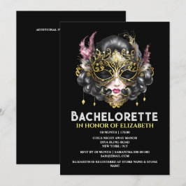Schwarze goldene Maskerin Gesichtsmaske elegante D Einladung