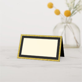 Schwarze & Goldene Platzkarte | Leer für Namen