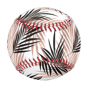 Schwarze Goldene Rosenpalmenblatt Tropischer Baum Baseball