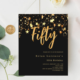 Schwarze goldene Sterne Drehbuch 50. Geburtstag Ei