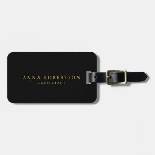 Schwarze Goldfarben Beruflich Trendy Minimalistisc Gepäckanhänger