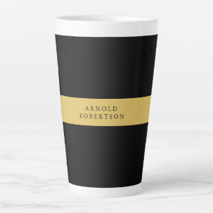 Schwarze Goldfarben Beruflich Trendy Minimalistisc Milchtasse