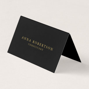 Schwarze Goldfarben Beruflich Trendy Minimalistisc Visitenkarten