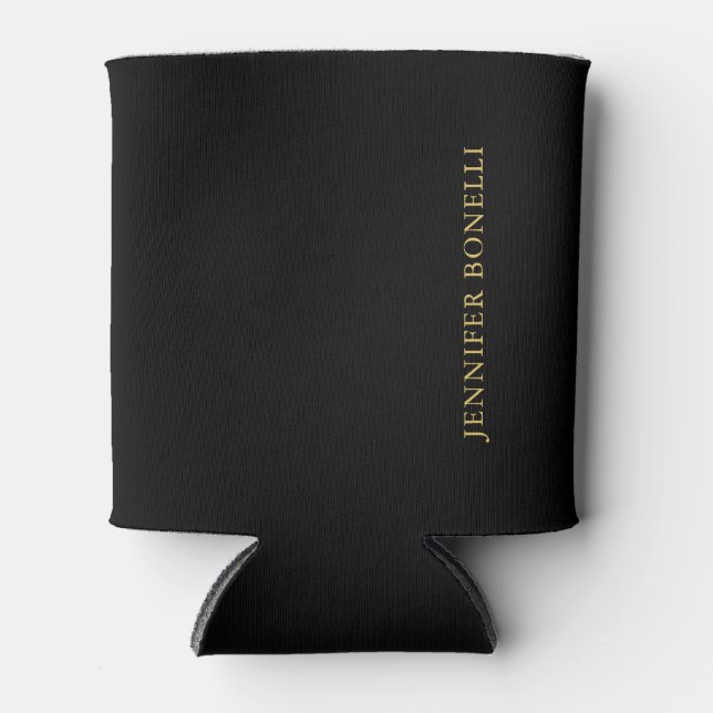 Schwarze Goldfarben Beruflich Trendy Moderne Schli Dosenkühler (Vorderseite)