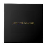 Schwarze Goldfarben Beruflich Trendy Moderne Schli Fliese<br><div class="desc">Erleben Sie dieses moderne,  elegante Design. Diese Vorlage kann an alle beruflichen Beruf angepasst werden.</div>