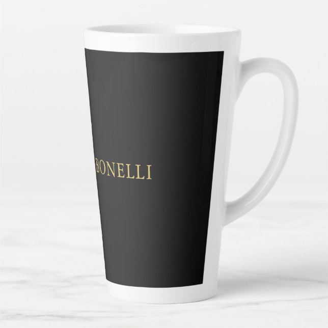 Schwarze Goldfarben Beruflich Trendy Moderne Schli Milchtasse (Rechts)