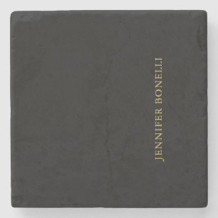 Schwarze Goldfarben Beruflich Trendy Moderne Schli Steinuntersetzer