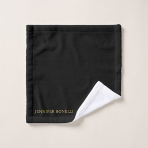 Schwarze Goldfarben Beruflich Trendy Moderne Schli Waschlappen