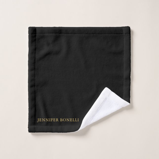 Schwarze Goldfarben Beruflich Trendy Moderne Schli Waschlappen (Waschlappen)