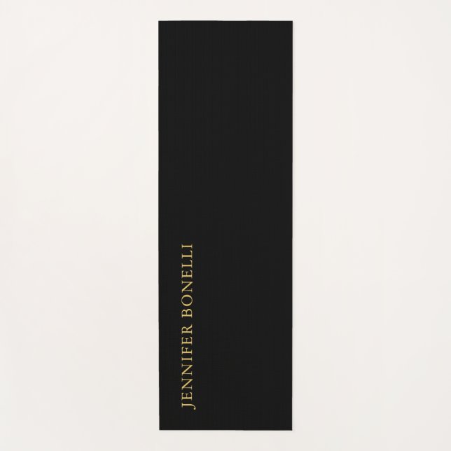 Schwarze Goldfarben Beruflich Trendy Moderne Schli Yogamatte (Vorderseite)