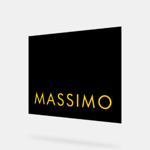Schwarze Goldfarben Professioneller Minimalist Nam Acrylschild
