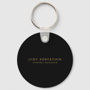 Schwarze Goldfarben Professioneller Minimalist Nam Schlüsselanhänger