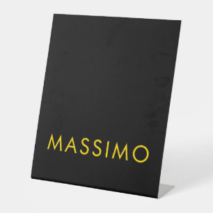Schwarze Goldfarben Professioneller Minimalist Nam Sockelschild