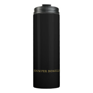 Schwarze Goldfarben Professioneller Trendiger Mode Thermosbecher