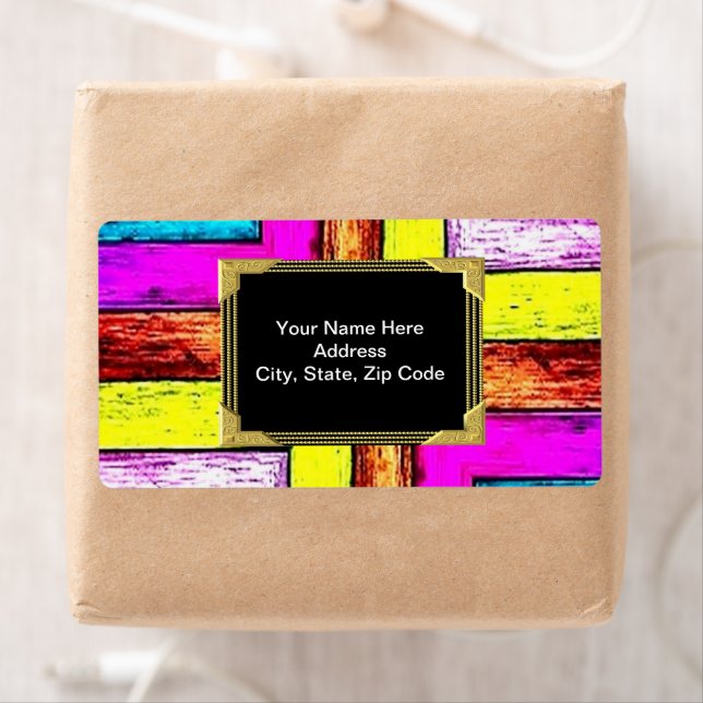 Schwarze goldfarbige Monogram-Labels (Insitu)