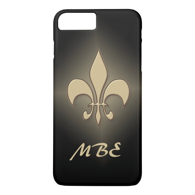 Schwarze GoldLilie Case-Mate iPhone Hülle (Rückseite)