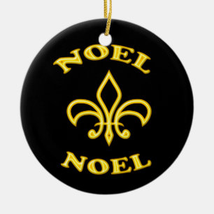 Schwarze GoldWeihnachten-Lilie Keramikornament