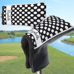 Schwarze Golf-Schlagkopfabdeckung mit Punkten für Golf Headcover