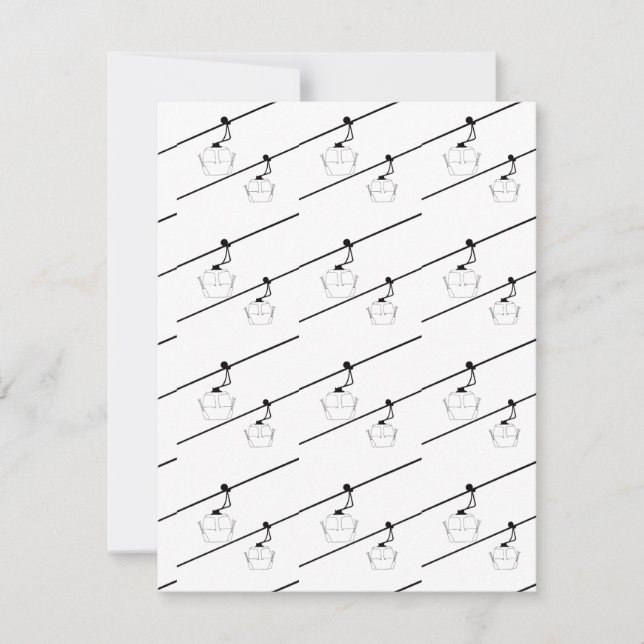 Schwarze Gondelausweis. Feiertagskarte (Vorderseite)