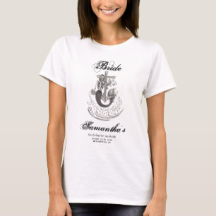Schwarze Gothic Letzte Segel Meerjungfrau Junggese T-Shirt