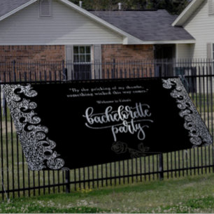 Schwarze gothische Junggesellinnen-Abschiedsparty- Banner