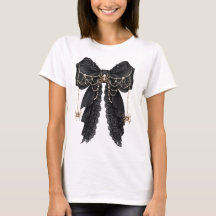 Schwarze gotische Spitzen-Schleife mit Spinne Coqu